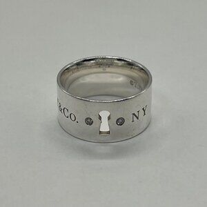 Tiffany & Co 2 P Diamond Lock Ring No 12 SV